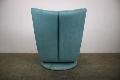 Rolf Benz Drehsessel Einsitzer Sofa Veloursleder Blau Designer Multifunktion | Rolf Benz - Bild 8