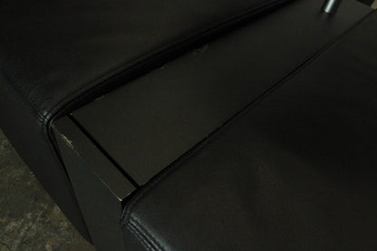 Walter Knoll Designer Loungemodule Sofa Couch Schwarz Leder& Weiße Glastische | Walter Knoll - Bild 8