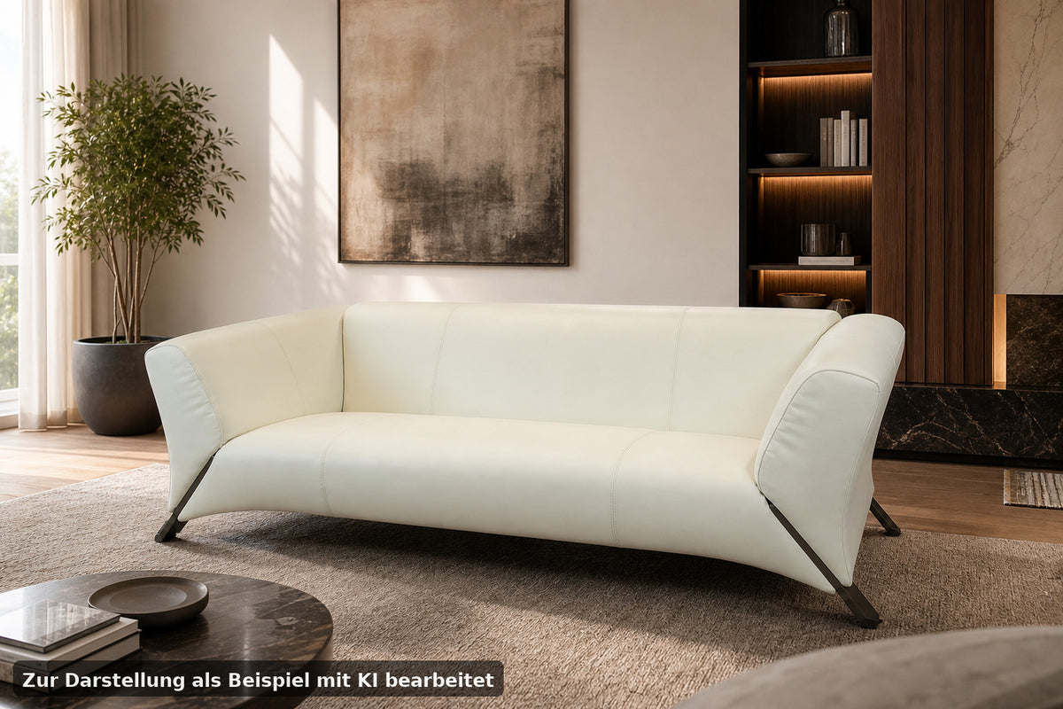 ROLF BENZ 322 | 3-SITZER | WEISS LEDER | DESIGNER SOFA | Rolf Benz - Bild 1