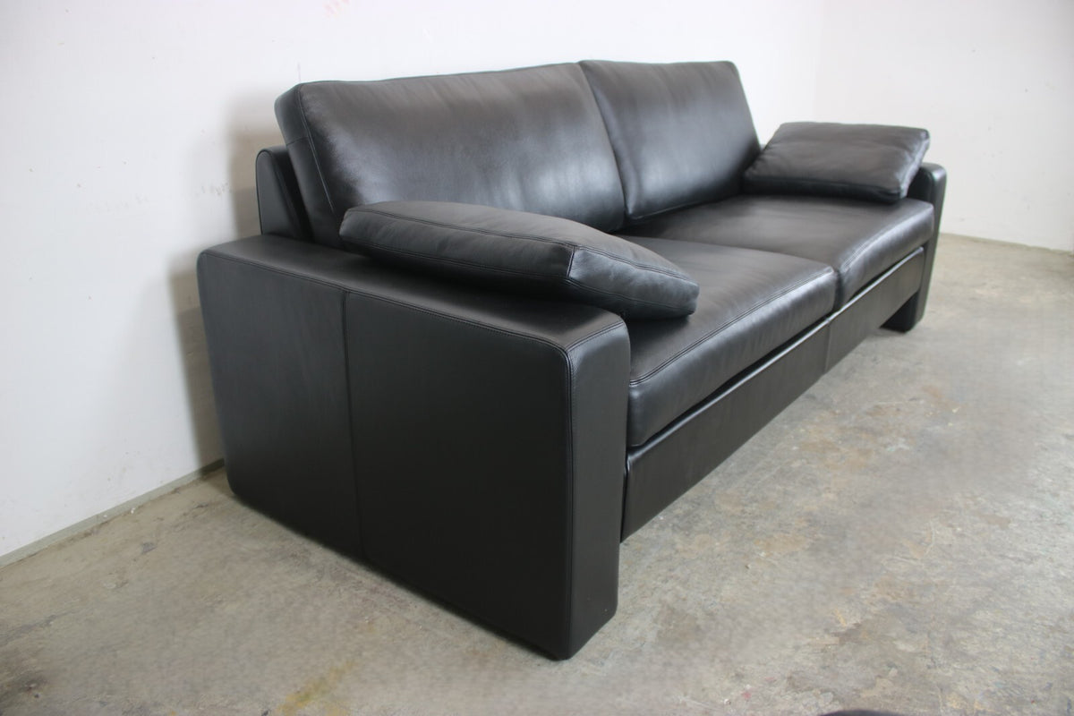 COR Conseta Dreisitzer Couch Designer Echtleder Schwarz Sofa | Cor - Bild 3
