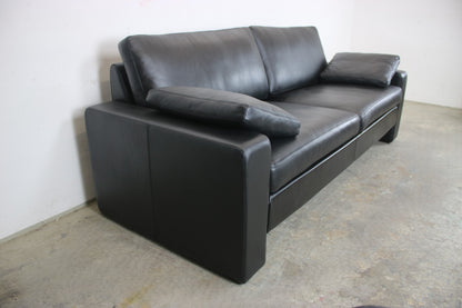 COR Conseta Dreisitzer Couch Designer Echtleder Schwarz Sofa | Cor - Bild 3
