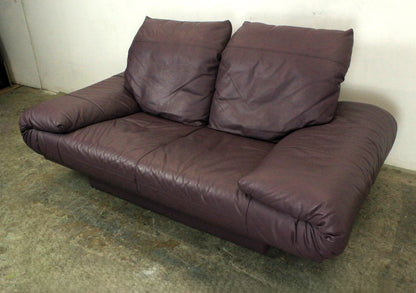Rolf Benz AK 345 Dunkelviolett Zweisitzer Couch Vintage Designer Sofa | Rolf Benz - Bild 4