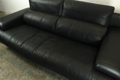 Rolf Benz Modell 6500 Zweisitzer Leder Schwarz Manuelle Funktion Designklassiker | Rolf Benz - Bild 6
