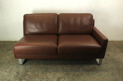 Rolf Benz EGO Designer Couch Garnitur Dreisitzer & Zweisitzer Leder Sofa Braun | Rolf Benz - Bild 3