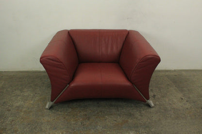 2 X Rolf Benz 322 Club Sessel Einsitzer Designer Sofa Echtleder Rot | Rolf Benz - Bild 8