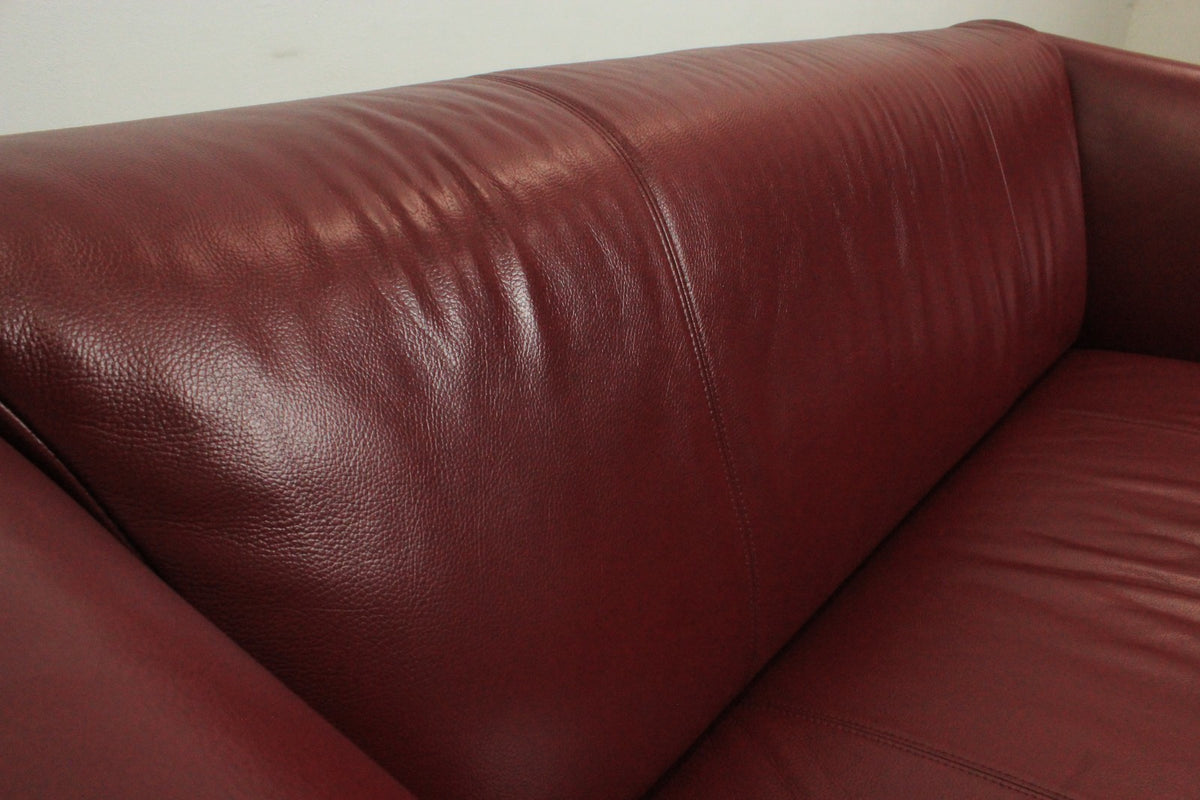Rolf Benz 322 Club Sofa Zweieinhalbsitzer Designer Couch Echtleder Oxblood Rot | Rolf Benz - Bild 8
