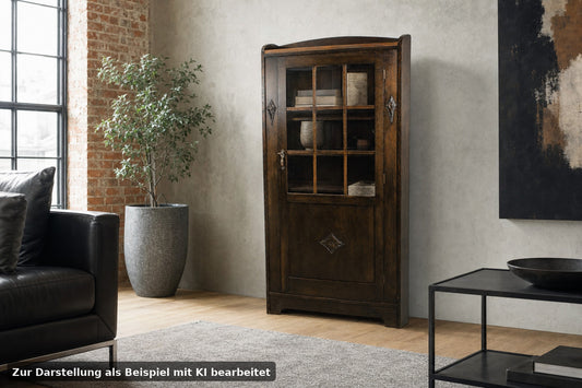 Jugendstil Bücherschrank Bücherregal Vitrine Eiche Antik | Reinstein Möbel - Bild 1