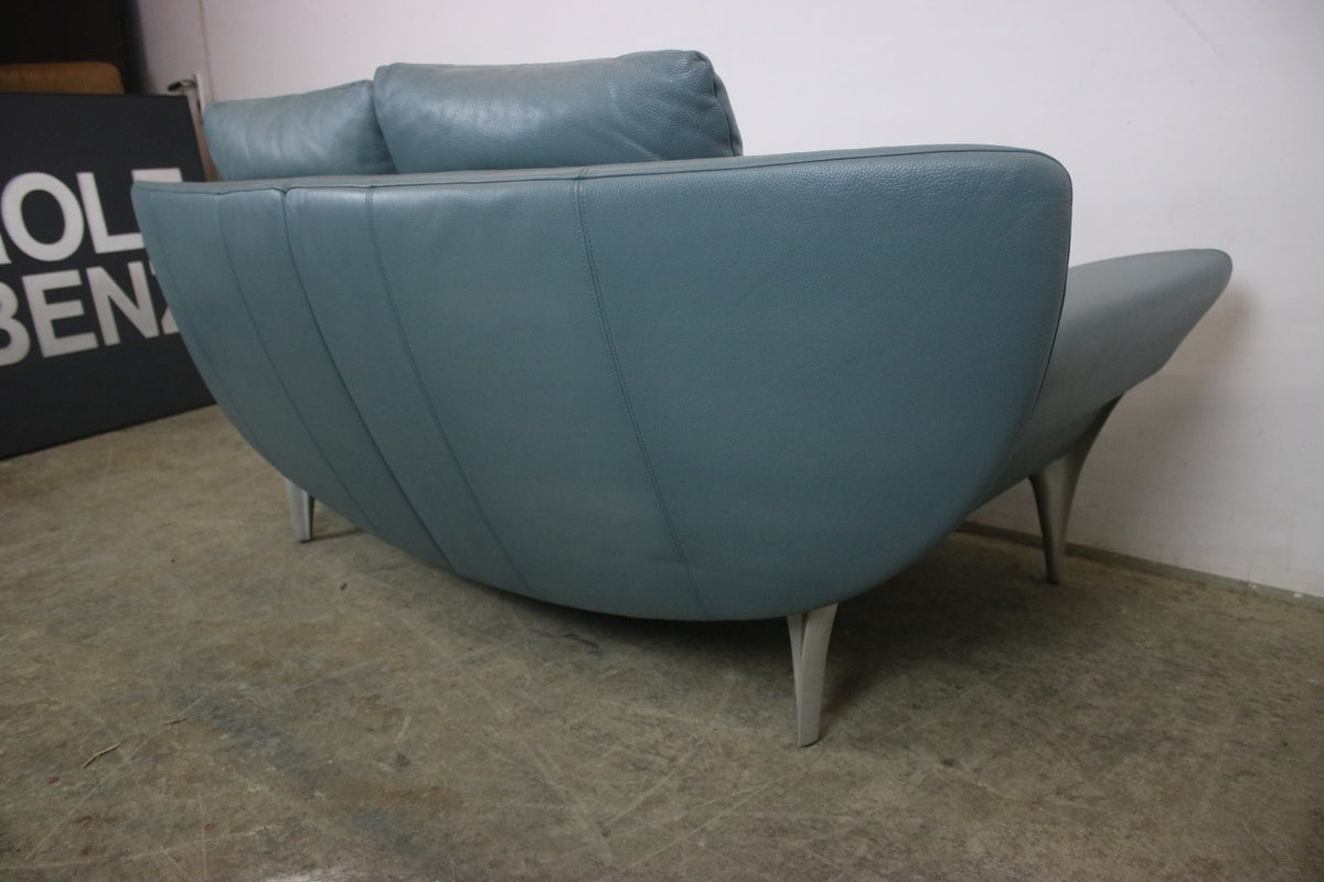 Rolf Benz Modell1600 Couch Echt Leder Graugrün Dreisitzer Funktion Sofa | Rolf Benz - Bild 10