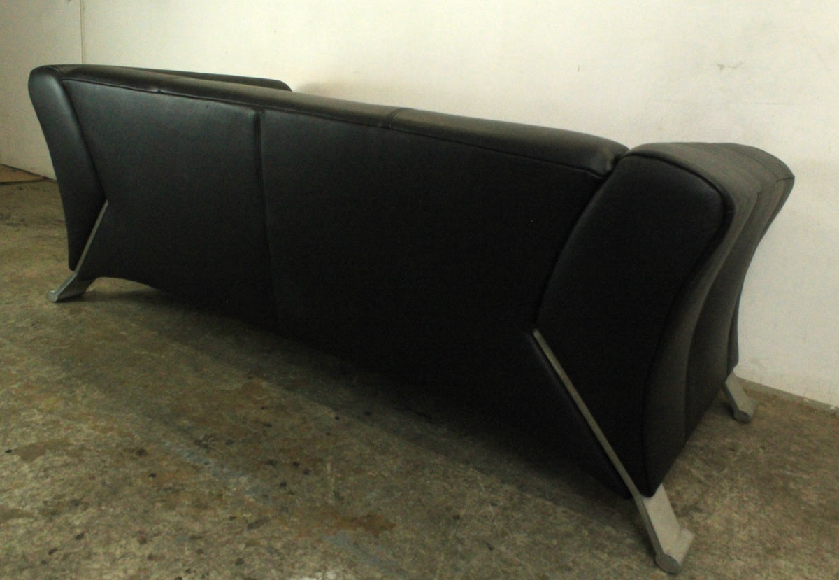 Rolf Benz 322 Club Sofa Zweieinhalbsitzer Designer Couch Echtleder Jet Black | Rolf Benz - Bild 10
