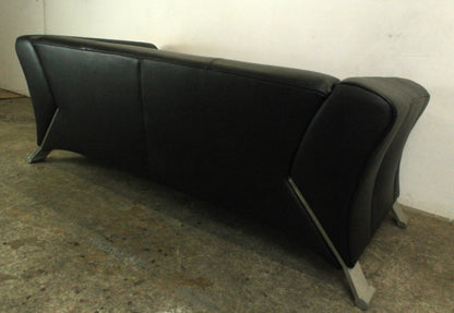 Rolf Benz 322 Club Sofa Zweieinhalbsitzer Designer Couch Echtleder Jet Black | Rolf Benz - Bild 10