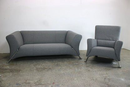 Rolf Benz Modell 322 Garnitur Couch& Sessel Uni-Stoff Neubezug | Rolf Benz - Bild 2