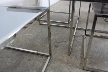 Eleganter Titanium - Glas - Couchtisch Mit 4 Ausziehbaren Spiegeltischen | Handarbeit - Bild 9