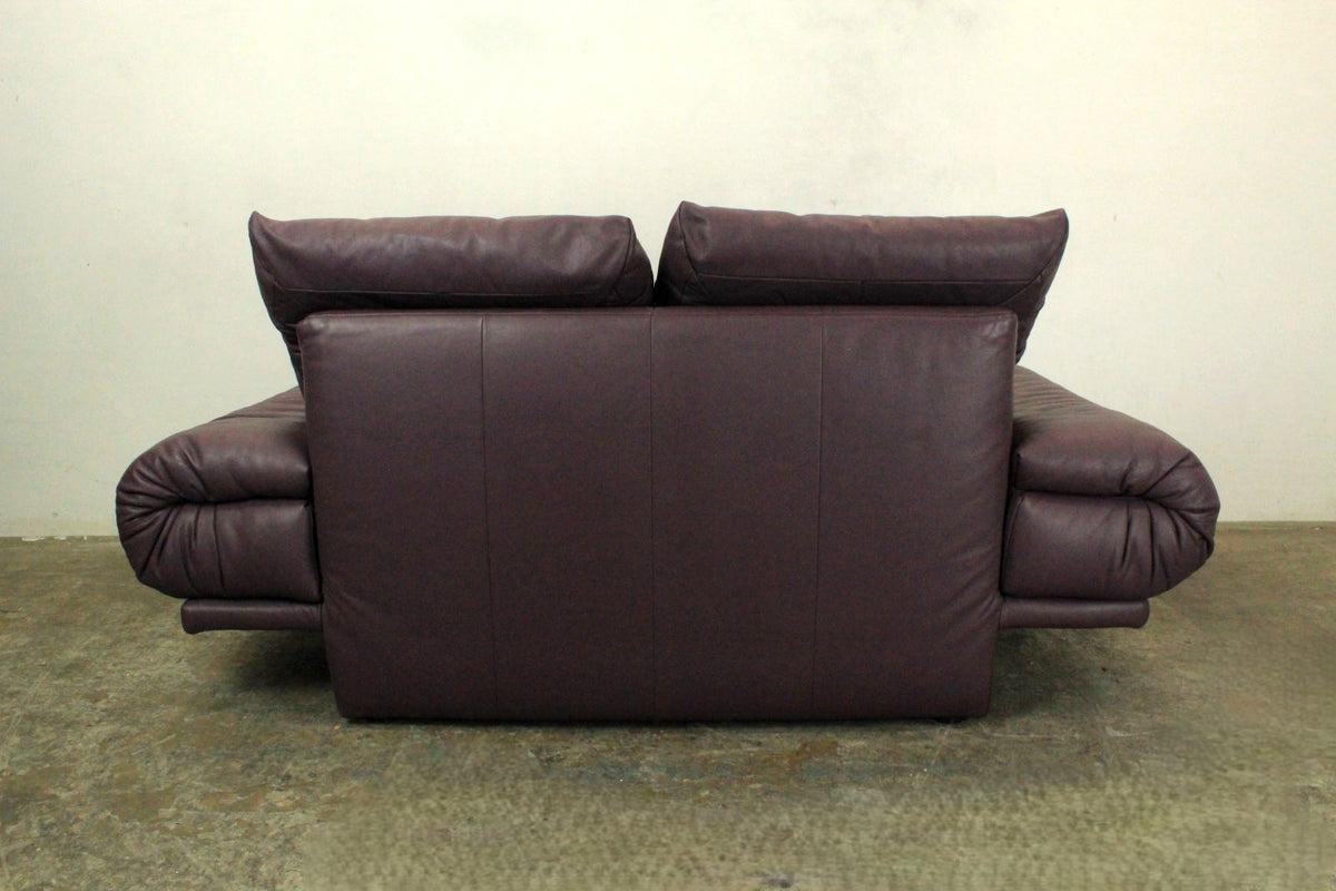 Rolf Benz AK 345 Dunkelviolett Zweisitzer Couch Vintage Designer Sofa | Rolf Benz - Bild 8