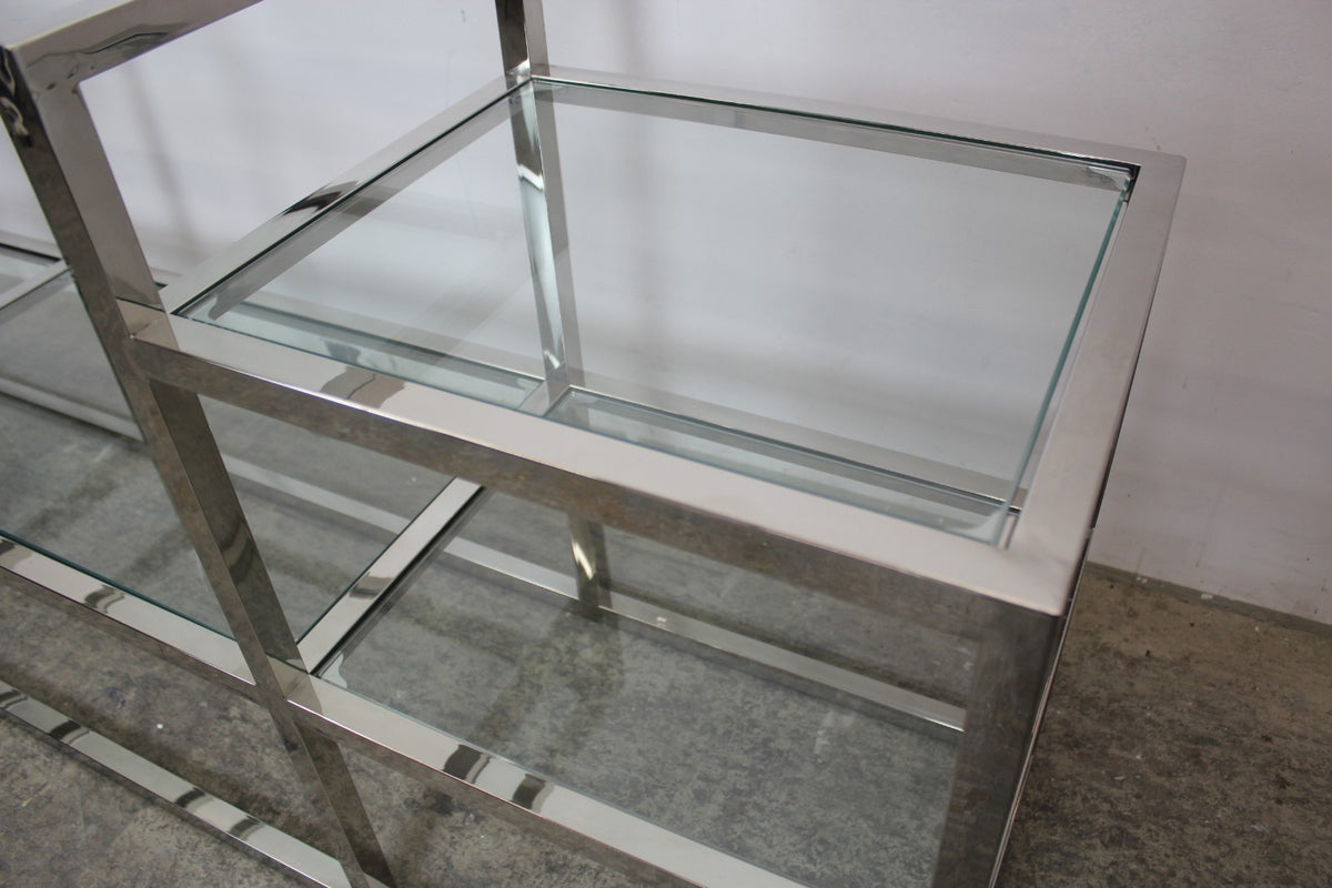 Elegantes Titanium Glasregal Sideboard Bücherregal Mit 6 Glasablagen | Reinstein Möbel - Bild 5