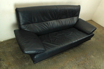 Rolf Benz 418 Couch Garnitur Leder Blau Zweisitzer & Dreisitzer Designer Sofa | Rolf Benz - Bild 4