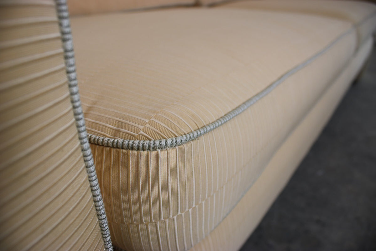 COR Conseta Couch Dreisitzer Hochwertiger Ripp Stoff Gelb Designer Sofa Neubezug | Cor - Bild 7