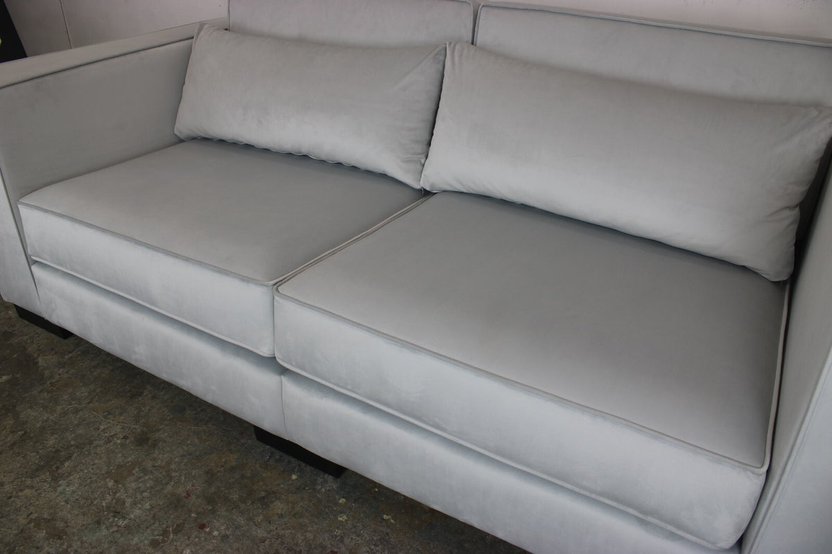 Designer Couch Berlin Handgefertigt Hochwertiges Sofa Creme Stoff Schwere Quali | Handgefertigt - Bild 6