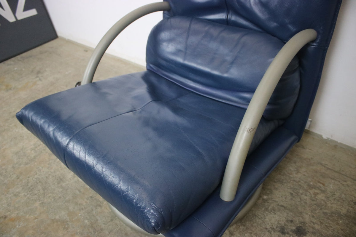 Rolf Benz BMP Torino Sessel Mit Hocker In Blau Funktion Designer | Rolf Benz - Bild 6