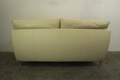 Rolf Benz Sofa Modell 5600 Echtleder Creme Zweisitzer Couch Designer | Rolf Benz - Bild 9