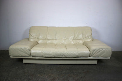 Designer Sofa von Rolf Benz AK Creme Leder Manuelle Funktion Dreisitzer Couch | Rolf Benz - Bild 2