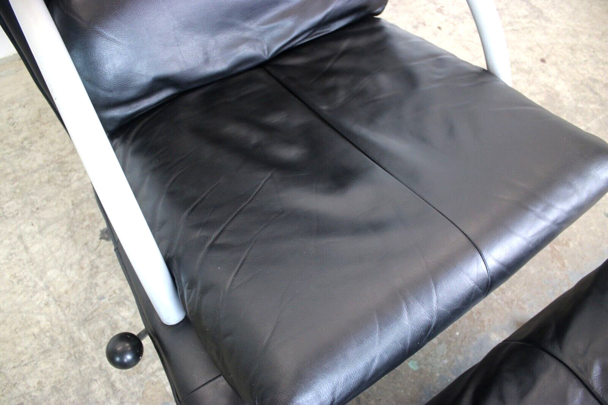 Eleganter Drehsessel Von Rolf Benz BMP Mit Hocker In Schwarz Funktion Designer | Rolf Benz - Bild 6