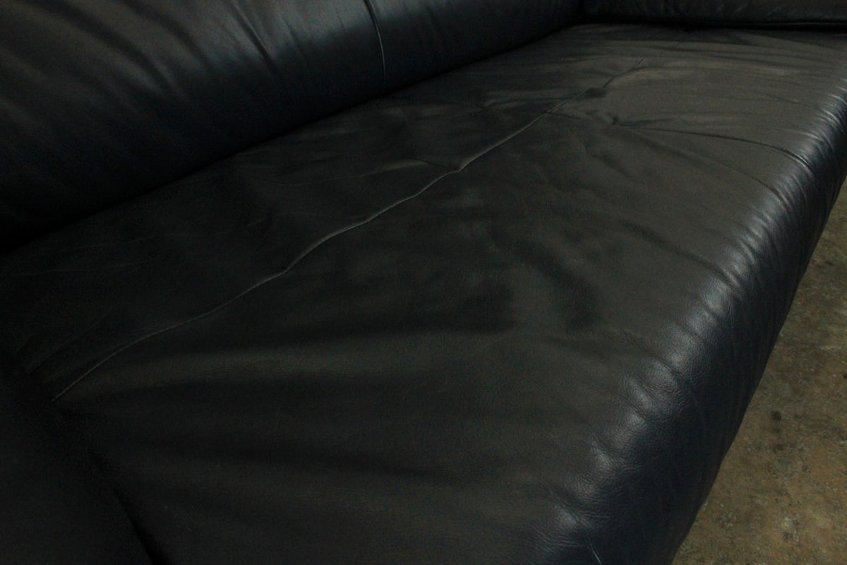 Rolf Benz 418 Couch Garnitur Leder Blau Zweisitzer & Dreisitzer Designer Sofa | Rolf Benz - Bild 8