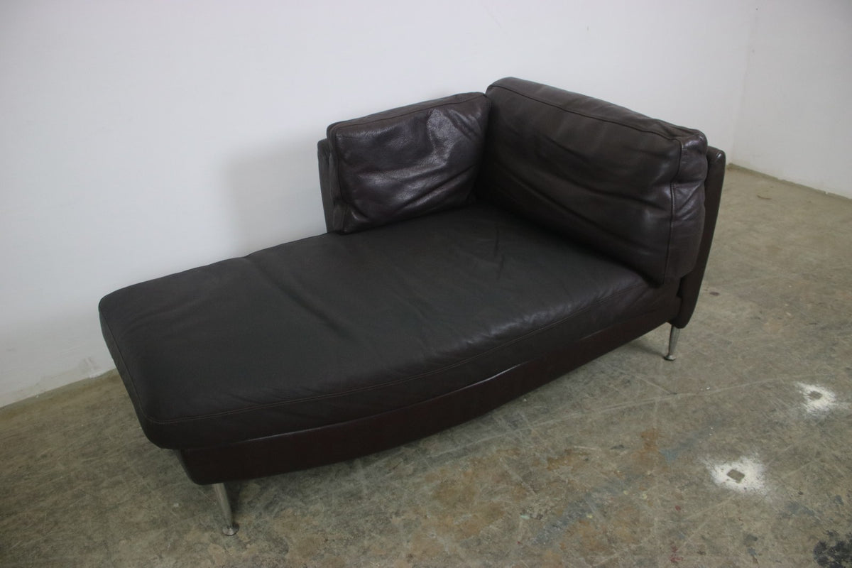 Walter Knoll Chaiselongue Schwarz Leder Liege Designer Sofa | Walter Knoll - Bild 4