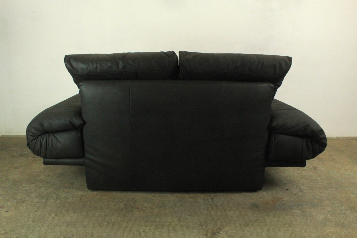 Rolf Benz AK 345 Schwarz Zweisitzer Couch Vintage Designer Sofa | Rolf Benz - Bild 9