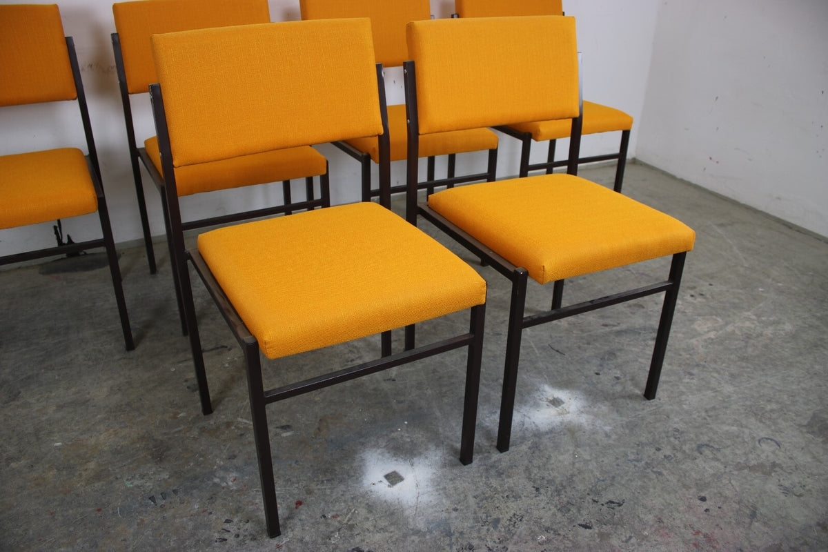 L&C Arnold Stahlrohr Stühle 60er Jahre Vintage Stuhl Set Hell Orange Neubezug | Arnold - Bild 4