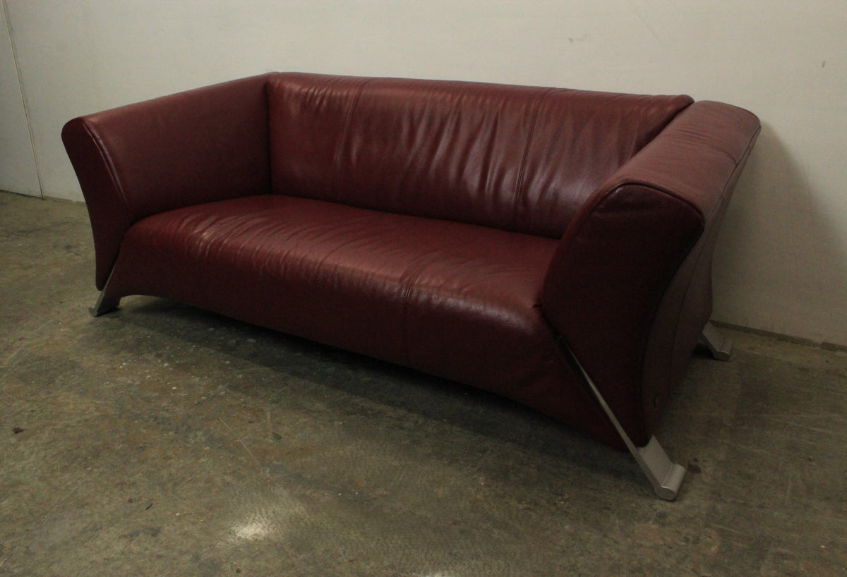 Rolf Benz 322 Club Sofa Zweieinhalbsitzer Designer Couch Echtleder Oxblood Rot | Rolf Benz - Bild 5