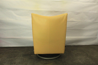 ROLF BENZ BMP | 1-SITZER MIT HOCKER | GELB LEDER | DESIGNER SESSEL | Rolf Benz - Bild 6