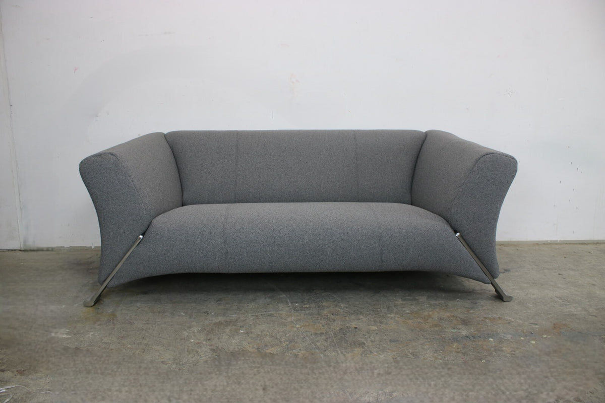 Rolf Benz 322 Club Sofa Dreisitzer Designer Couch Uni-Stoff Grau Neubezug | Rolf Benz - Bild 2