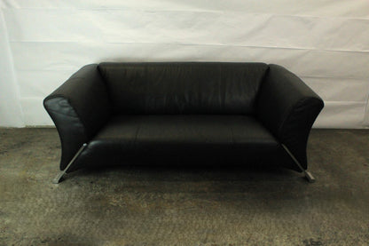 ROLF BENZ 322 | 2,5-SITZER | SCHWARZ LEDER | DESIGNER SOFA | Rolf Benz - Bild 3