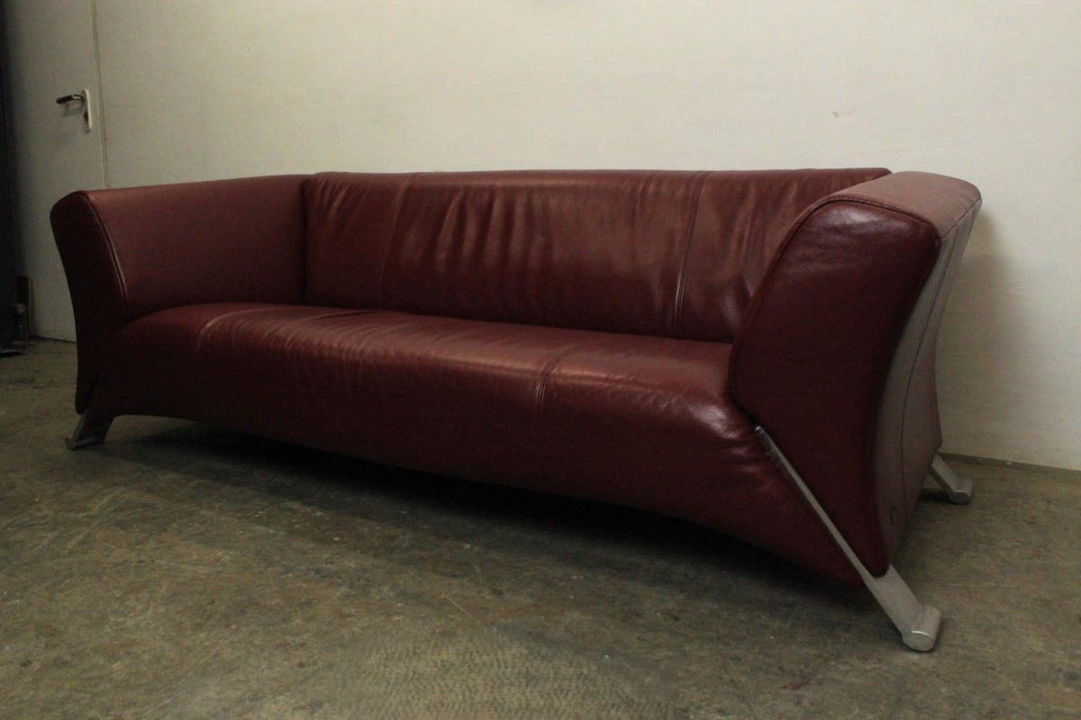 Rolf Benz 322 Club Sofa Dreisitzer Designer Couch Echtleder Oxblood Rot | Rolf Benz - Bild 5
