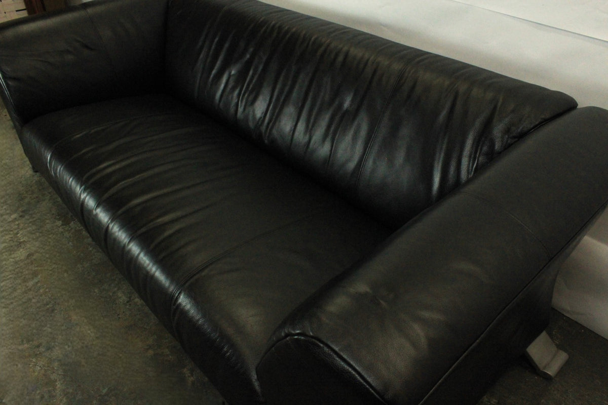 ROLF BENZ 322 | 3-SITZER | SCHWARZ LEDER | DESIGNER SOFA | Rolf Benz - Bild 9