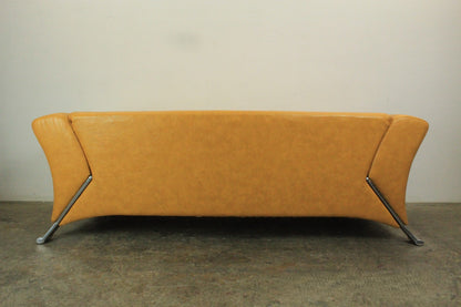 Rolf Benz 322 Clubsofa–Dreisitzer Designer Couch Neu Bezogen Gelb Leder | Rolf Benz - Bild 7