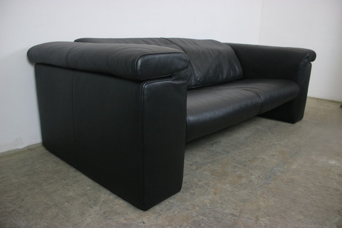 Rolf Benz 6800 Dreisitzer Couch Designer Sofa Echtleder Schwarz | Rolf Benz - Bild 3
