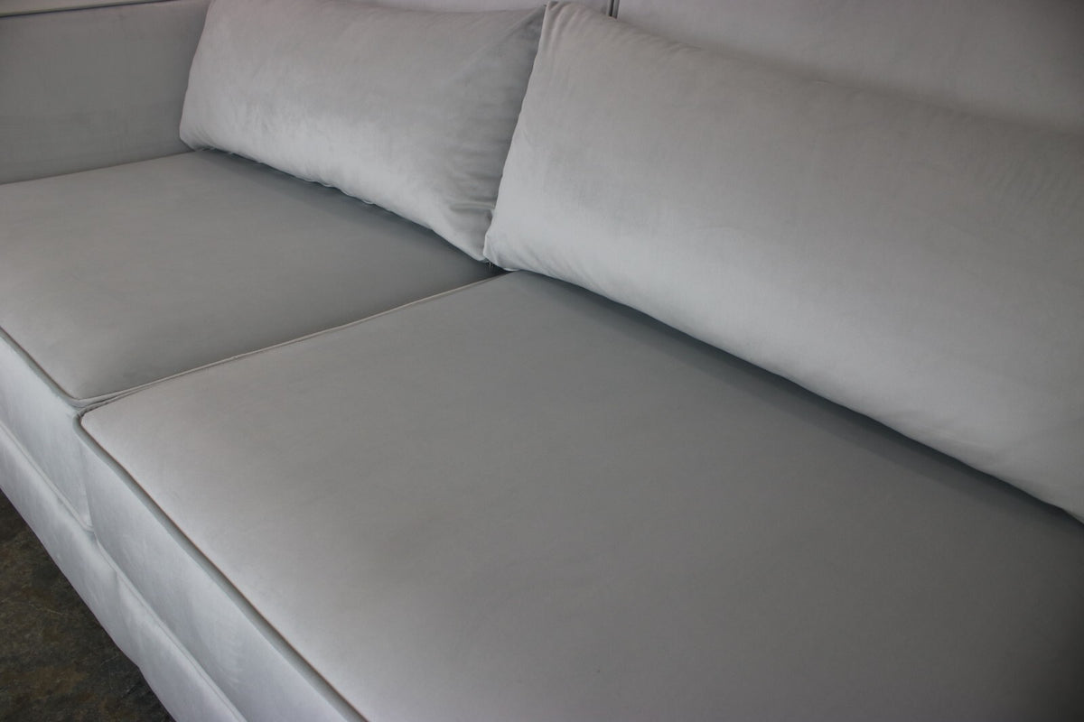 Designer Couch Berlin Handgefertigt Hochwertiges Sofa Creme Stoff Schwere Quali | Handgefertigt - Bild 7