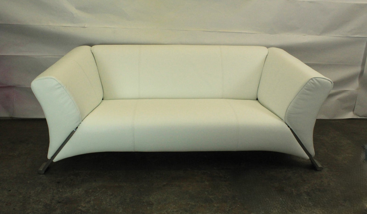 ROLF BENZ 322 | 2,5-SITZER | WEISS LEDER | DESIGNER SOFA | Rolf Benz - Bild 3