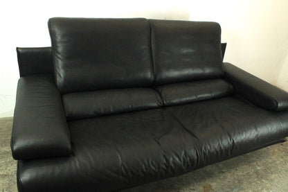 Rolf Benz Modell 6500 Zweisitzer Leder Schwarz Manuelle Funktion Designklassiker | Rolf Benz - Bild 10