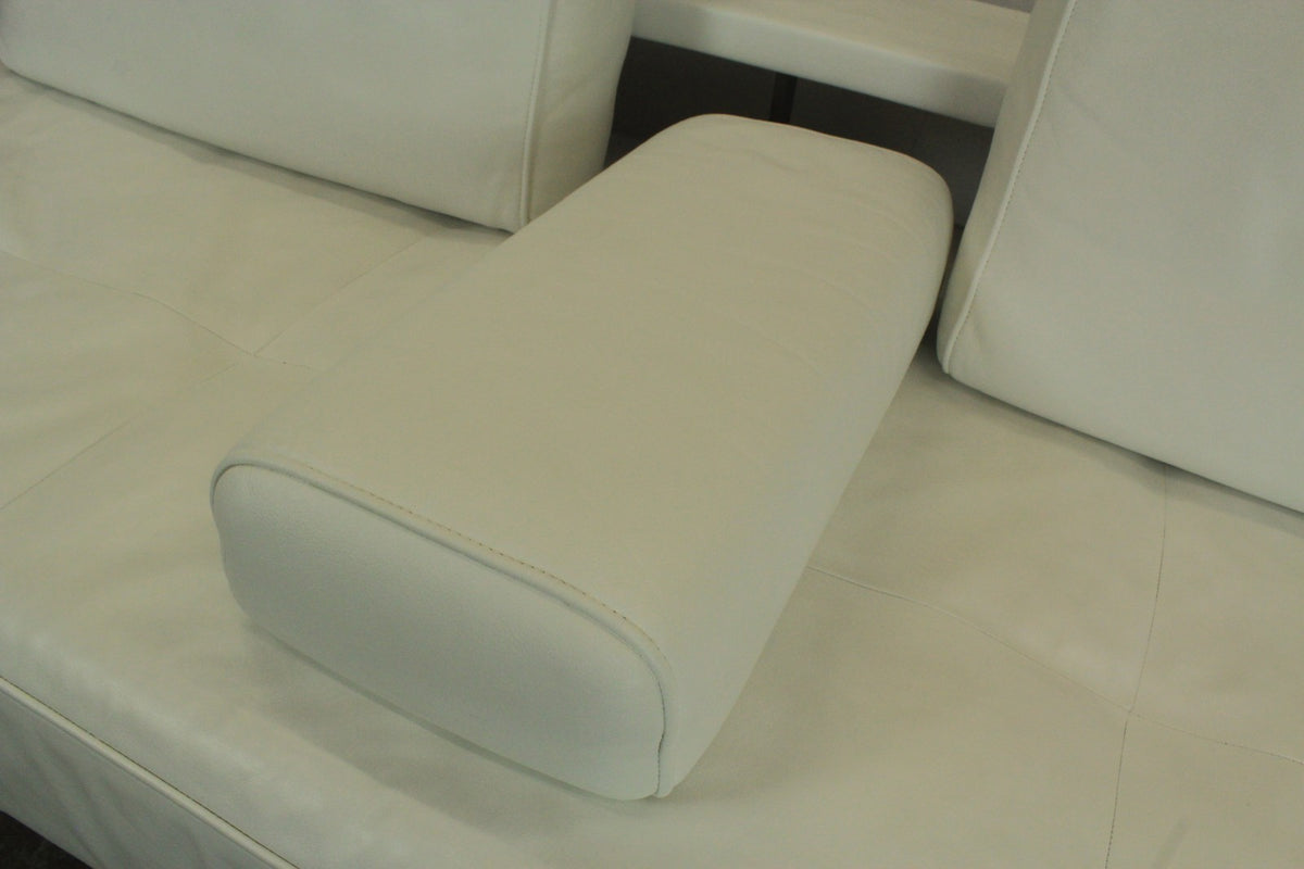 Rolf Benz Dono6100 Couch Liege Dreisitzer Weiß Leder Designer Sofa | Rolf Benz - Bild 8
