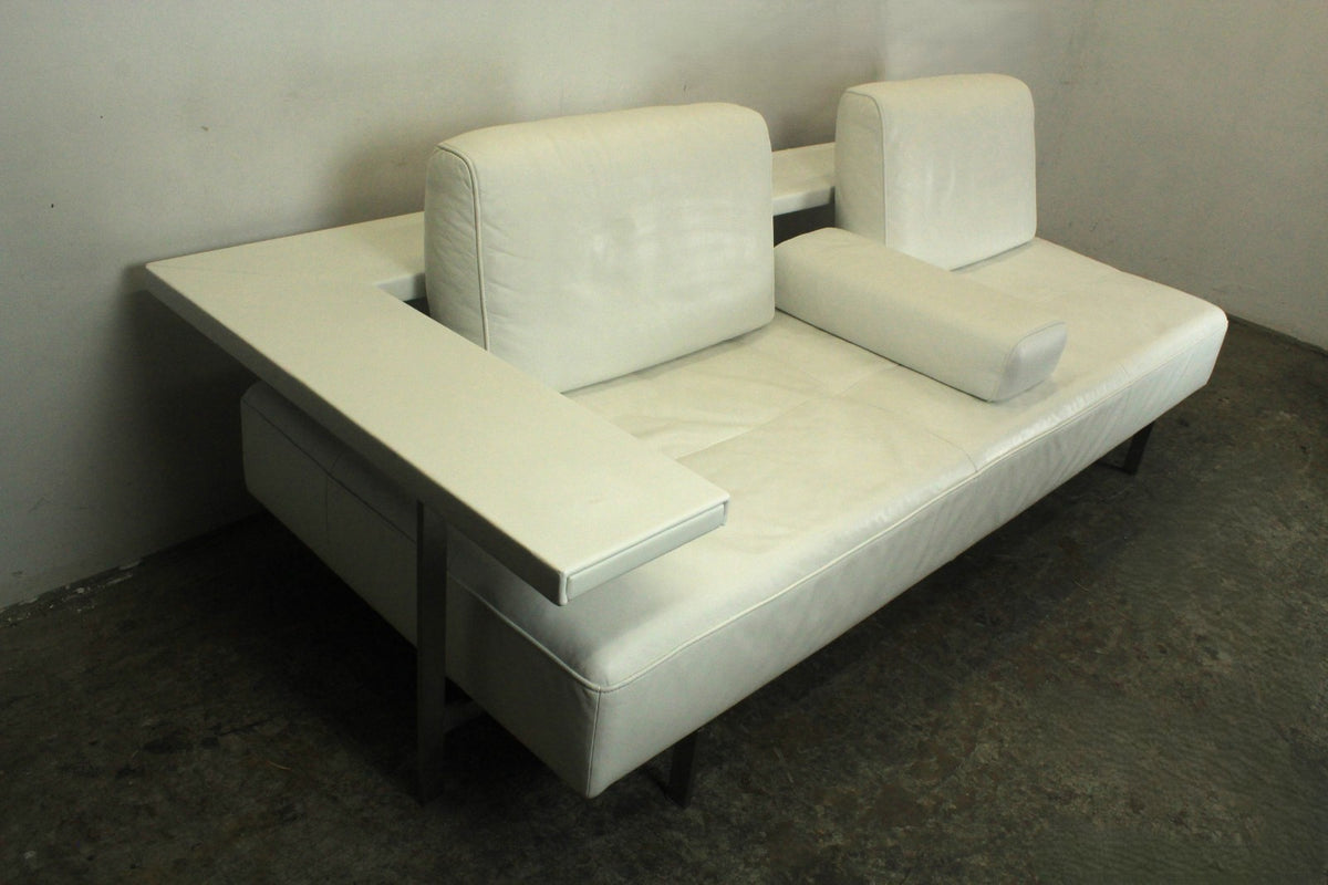 Rolf Benz Dono6100 Couch Liege Dreisitzer Weiß Leder Designer Sofa | Rolf Benz - Bild 4
