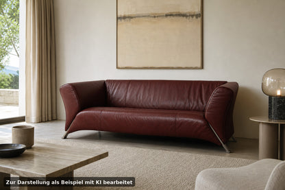 Rolf Benz 322 Club Sofa Dreisitzer Designer Couch Echtleder Oxblood Rot | Rolf Benz - Bild 1