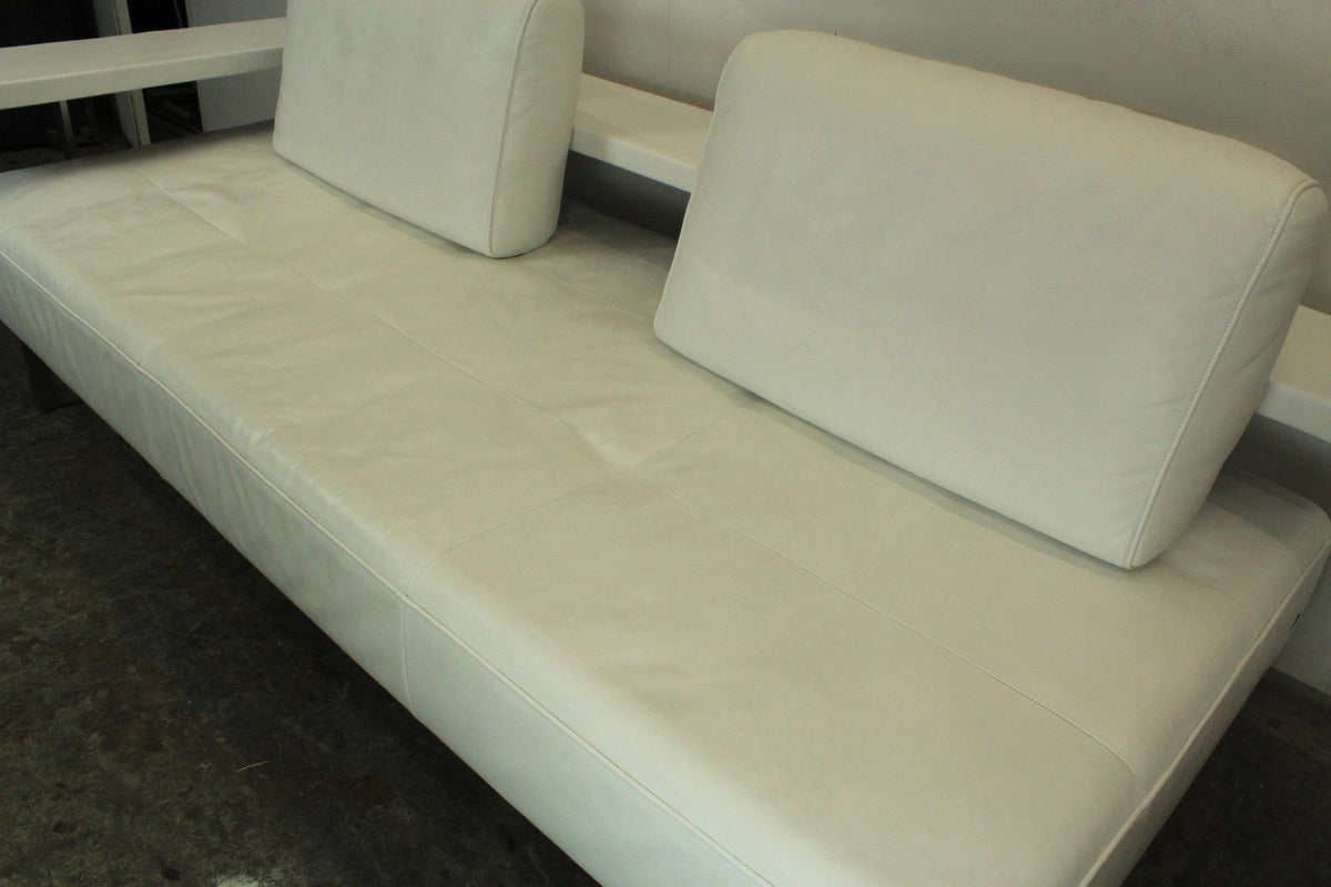 Rolf Benz Dono6100 Couch Liege Dreisitzer Weiß Leder Designer Sofa | Rolf Benz - Bild 10