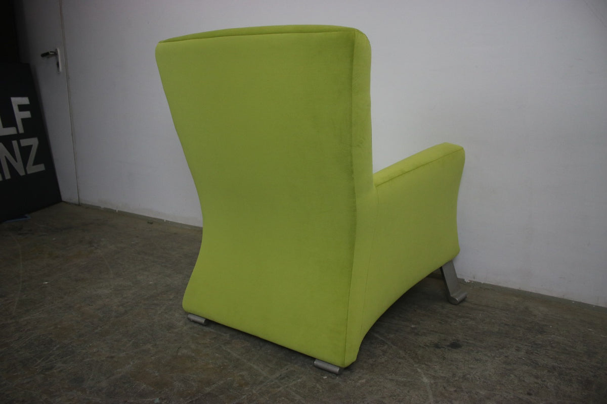 Rolf Benz 322 Sessel mit Hocker Stoff Gelb Designer Neubezug | Rolf Benz - Bild 9