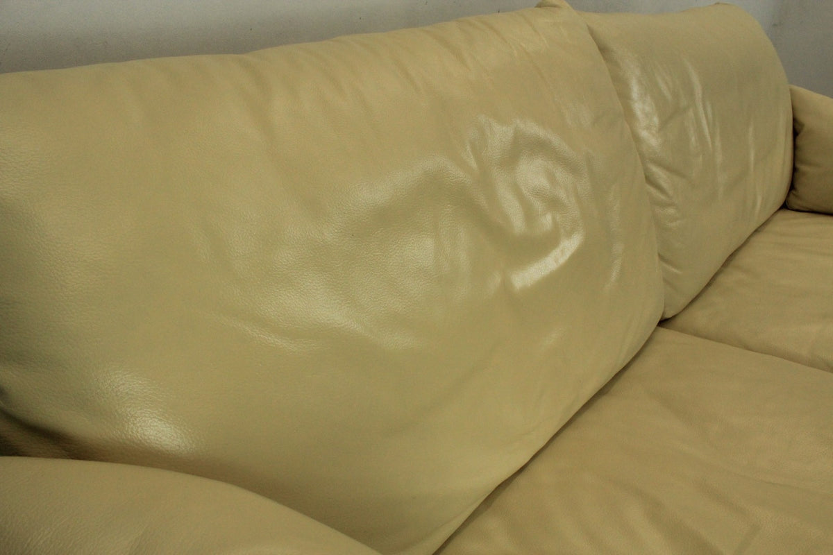 Rolf Benz Sofa Modell 5600 Echtleder Creme Dreisitzer Couch Designer | Rolf Benz - Bild 7