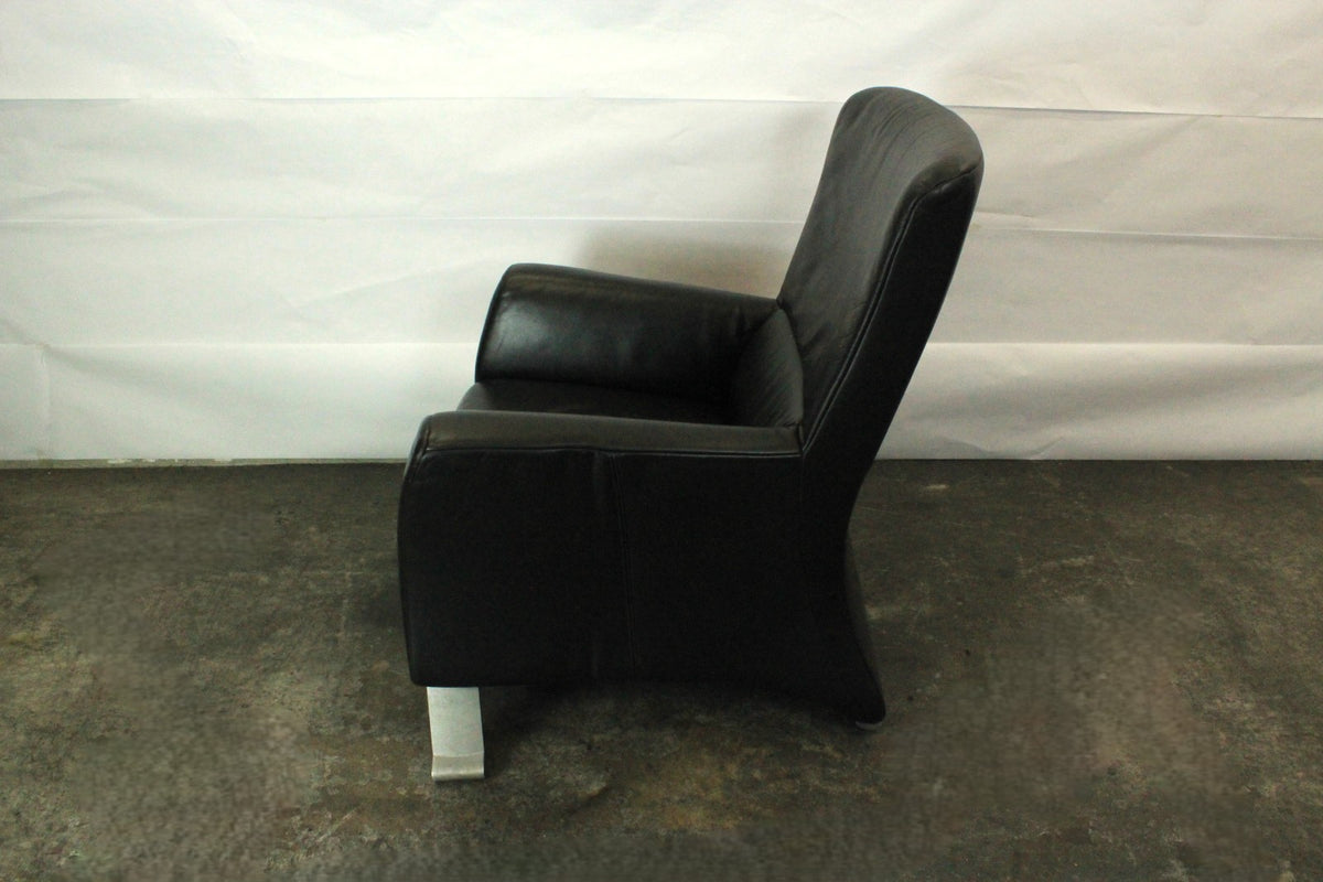 ROLF BENZ 322 | 1-SITZER | SCHWARZ LEDER | DESIGNER SESSEL | Rolf Benz - Bild 6