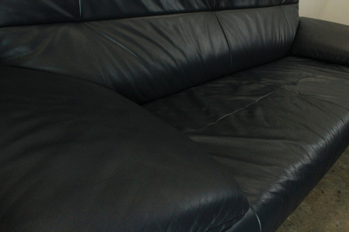 Rolf Benz 418 Couch Garnitur Leder Blau Zweisitzer & Dreisitzer Designer Sofa | Rolf Benz - Bild 7