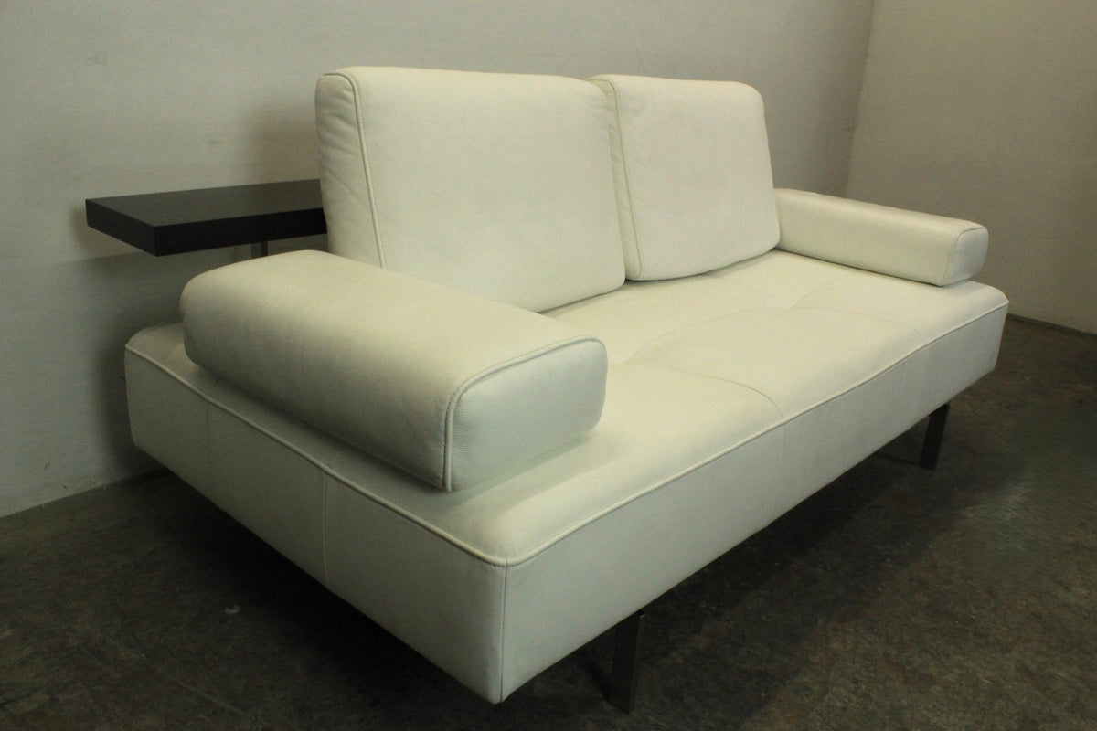 Rolf Benz Dono6100 Couch Liege Zweisitzer Weiß Leder Designer Sofa | Rolf Benz - Bild 3