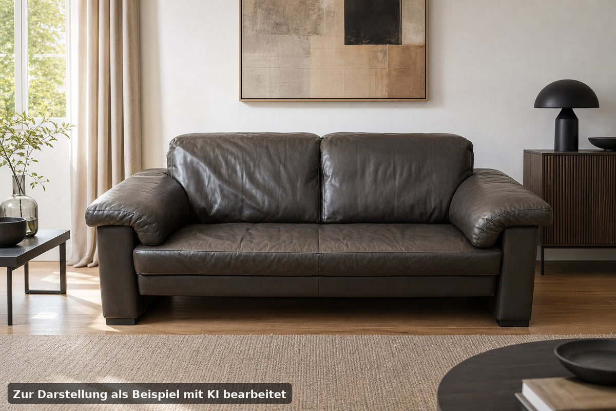 Rolf Benz Sofa Echtleder Dunkelbraun Designer Couch | Rolf Benz - Bild 1